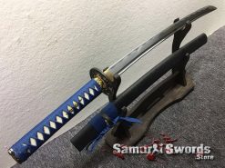 Samurai Sword Set 1060 Carbon Steel Sparkle Matt Black Saya (14)