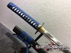 Samurai Sword Set 1060 Carbon Steel Sparkle Matt Black Saya (4)