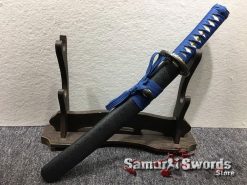 Samurai Sword Set 1060 Carbon Steel Sparkle Matt Black Saya (5)