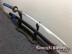 Samurai Sword Set 1060 Carbon Steel Sparkle Matt Black Saya (9)