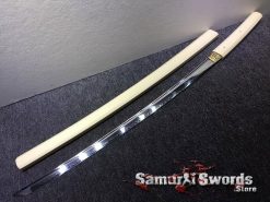 Shirasaya Sword Set Katana & Wakizashi T10 Clay Tempered Steel Hexagon Maple Wood Saya (10)