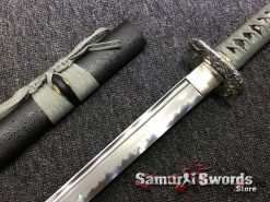 Straight Blade Ninjato T10 Clay Tempered Steel with Hadori Polish (1)