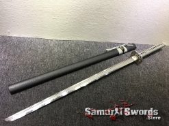 Straight Blade Ninjato T10 Clay Tempered Steel with Hadori Polish (8)