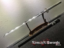 Straight Blade Ninjato T10 Clay Tempered Steel with Hadori Polish (9)