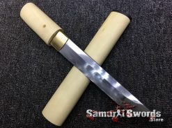 Tanto T10 Folded Clay Tempered Steel White Maple Wood Saya (3)