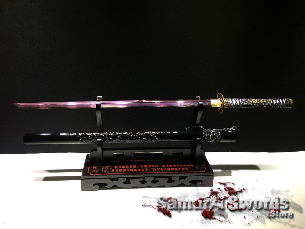 High manganese steel Japanese Ninja Chokutō Straight Sword Samurai Sword #3185 