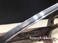 Hand Forged Katana Blade T10 Folded Clay Tempered Steel with Seashell Dragon Saya & Real Buffalo Horn (10)