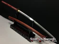 Nagamaki Sword 1095 Folded Steel with Redwood Saya