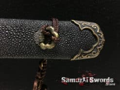 SFull Black Ray Skin handle With Copper Fittings