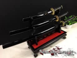 Samurai Sword Set 1060 Carbon Steel with Black lacquered wood Saya (7)