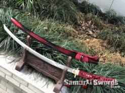 Tachi sword 1060 Carbon Steel with Black And Red Dual Color Saya (1)