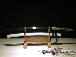 Hand Made Japanese Samurai Katana Gold Acid Blade