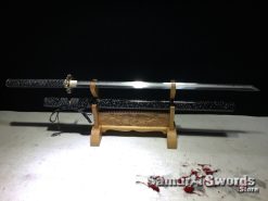 Samurai Ninjato Handmade T10 Folded Clay Tempered Kiriha Zukuri Blade